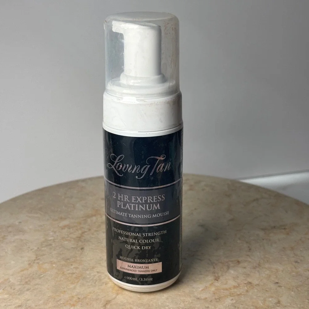 Loving Tan 2 HR Express Platinum Tanning Mousse 100ml Dark Self Tanner NEW